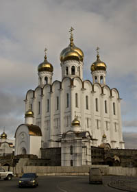 The cathedral in Magadan at the place of the first Dalstroy HQ