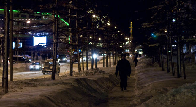 The main street in Magadan, 2007