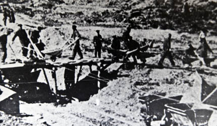 Tin mines near Ust Omchug, 1940'ies.